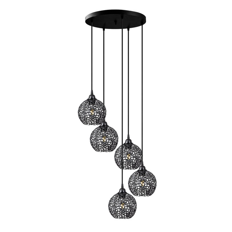 Luminaire suspendu en grappe à 5 lumières