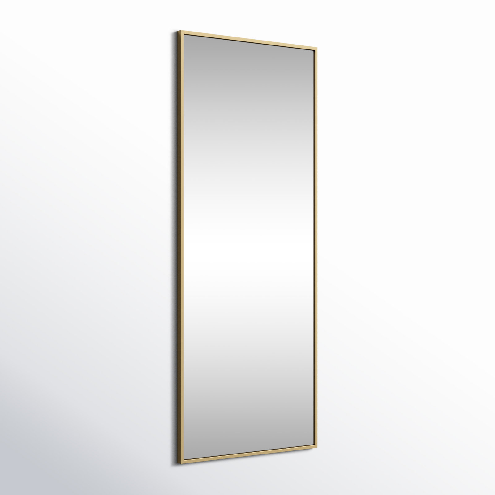 Sabine Metal Rectangle Wall Mirror, 60" x 24", Brass