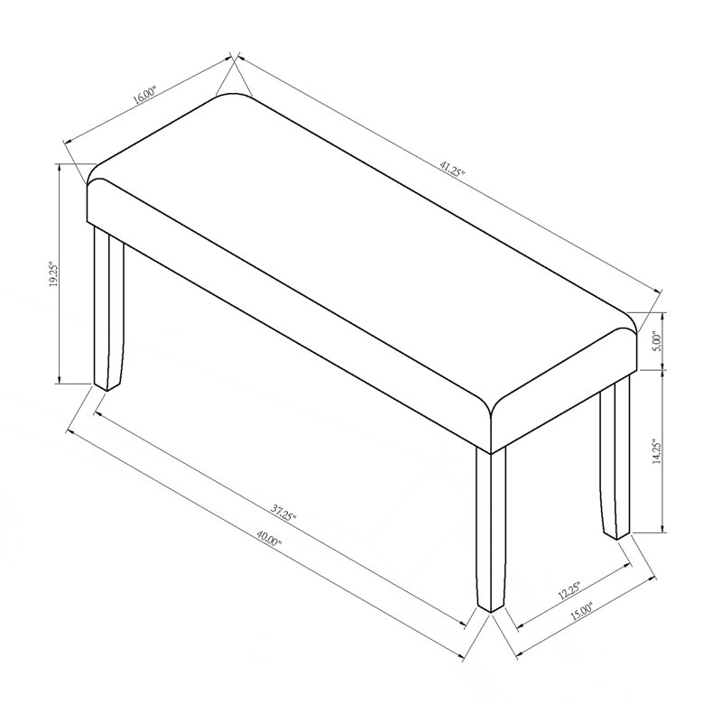 Banc de salle à manger contemporain