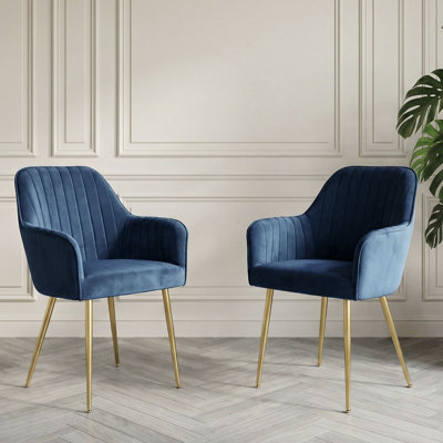 Fauteuil rembourré en velours Aisaiah