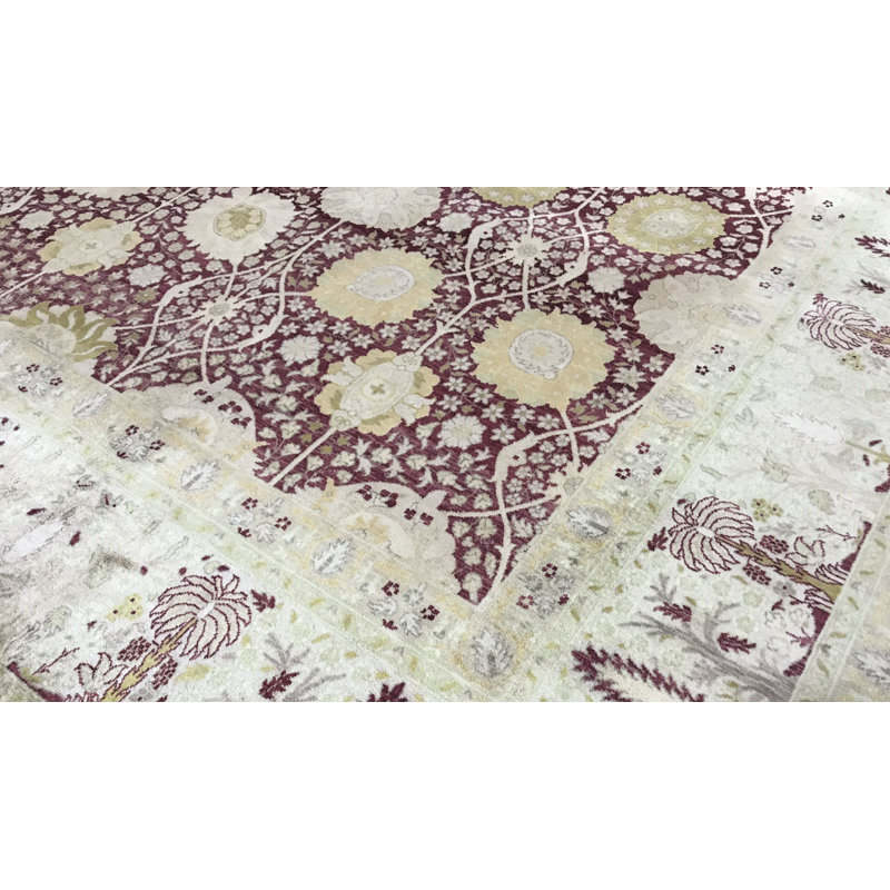 Tapis rouge noué à la main de haute qualité