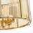 13" 3-Light Gold Cognac Flat Panel Glass Drum Chandelier