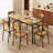 Ymani 7-Piece Rectangular Dining Set with Metal Frame and Storage Rack-1166473291-1166473290