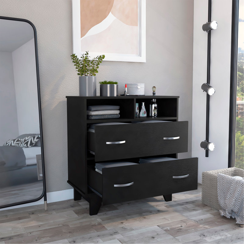 Double Drawer Dresser Arabi, Bedroom, Black, Black