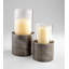 Valerian Glass and Iron Candle Holder-16682204