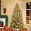 6-ft Pre-lit Pre-decorated Spruce Christmas Tree - 1273 Tips, 29 Pinecones, 240 Lights, Metal Base