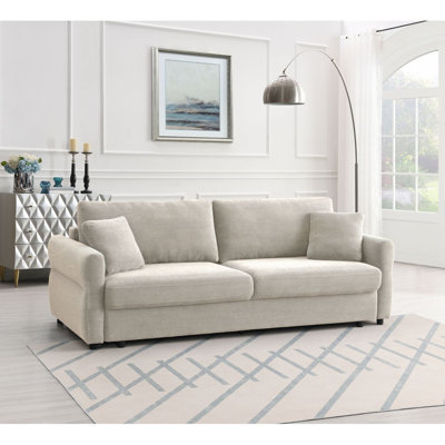 Haran Fabric Pull-Out Sleeper With Storage