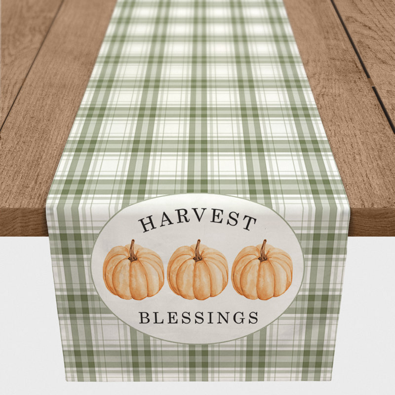 Chassagne Plaid Thanksgiving Table Runner