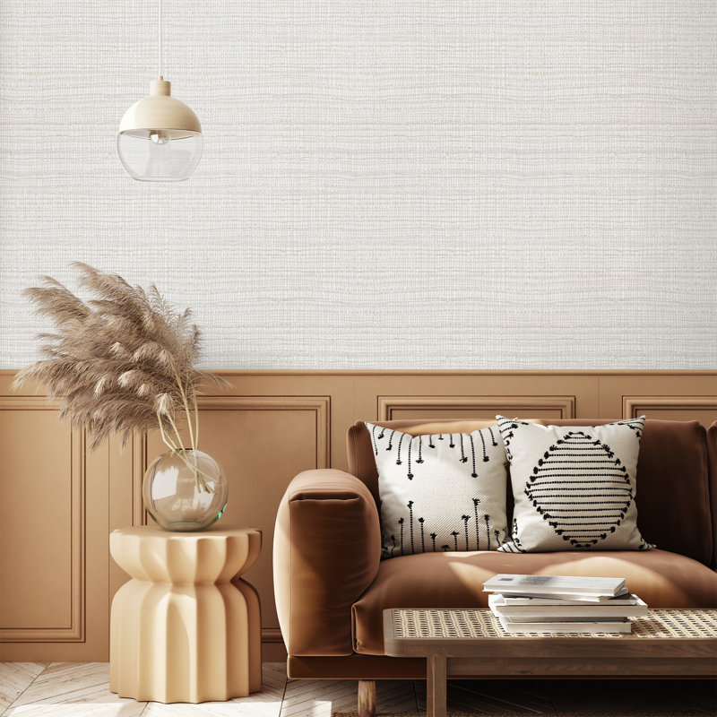 Pepper Fondo Wild Grass Effect Wallpaper Roll, White
