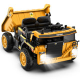 ANPABO 12V Ride on Dump Truck with Remote Control,Electric Dump Bed, Ride on Car for Kids,EVA Tires
