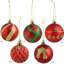 30 boules de Noël en plastique scintillantes - rouge / or-1453060487