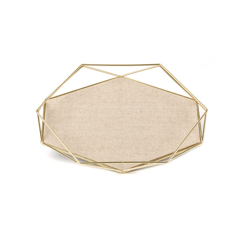Prisma Metal Trinket Dish, Matte Brass