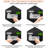 Large Black Bamboo Box With Combination Lock,Smell Proof Box With Detachable Compartment, Wooden Decorative Storage Box With Alright Jars & Brushes