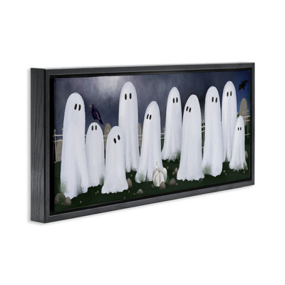 Ghosts in Graveyard Floating Frame, design by Jennifer Stith