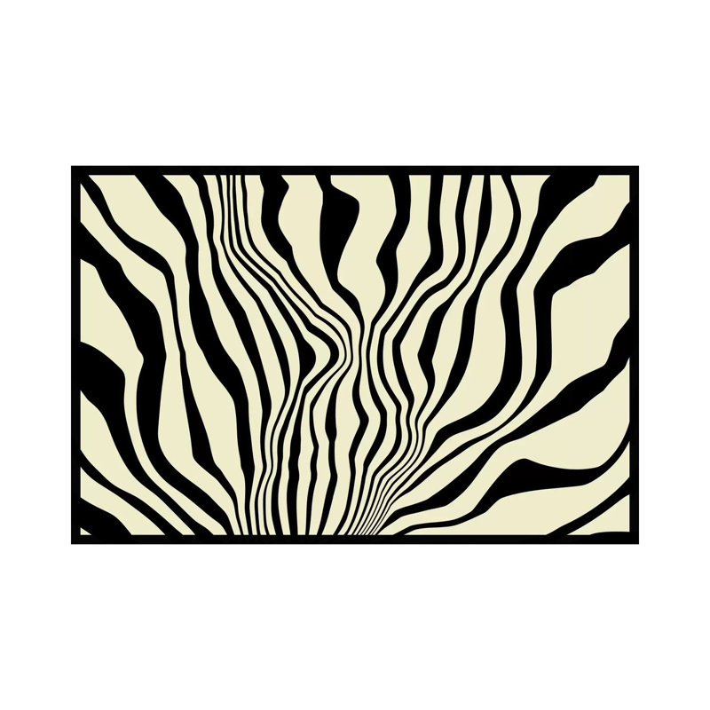 Modern Art - Zebra Print 1 Piece Wrapped Canvas Wall Art, 152.5 cm H x 101.5 cm W