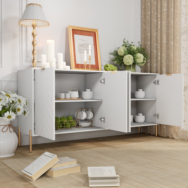Ryli 62.99'' 4-Door Sideboard, White
