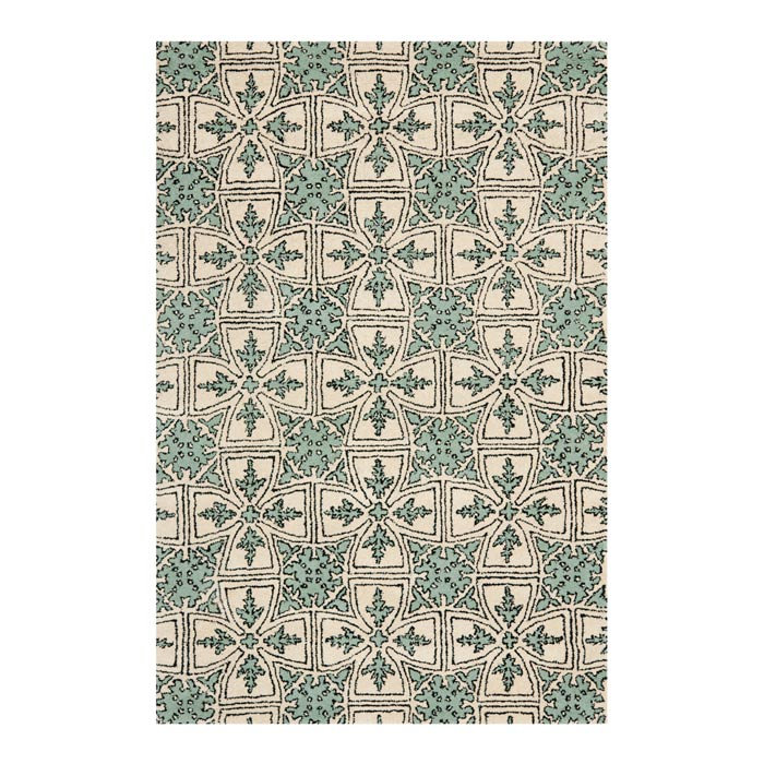 Martelange Hand Tufted Wool Geometric Rug, Rectangle 6' x 9'