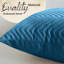 Ultra Soft Embossed Quilted Velvet Throw Cushion Covers for Sofa, Couch, & Bedroom Décor - Hidden Zipper, Machine Washable & Crushed Velvet-858737401