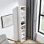 Étagère de rangement multimédia à 8 niveaux, armoire de rangement compacte CD DVD avec tablettes réglables, bibliothèque haute étroite pour le bureau à domicile, bibliothèque multifonctionnelle à deux étages-1243219587