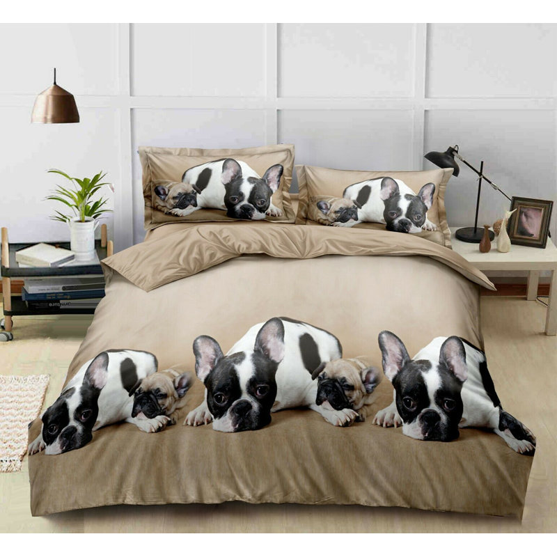 Microfiber Animal Print Duvet Cover Set with Pillowcases, Super King - 2 Standard Pillowcases