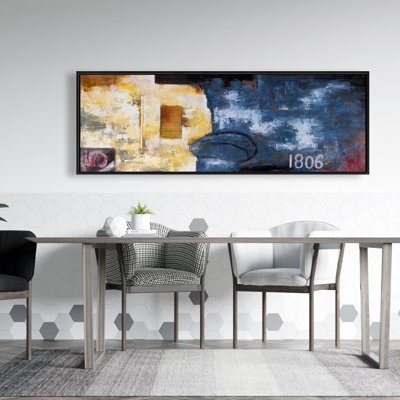 Abstract Art With Numbers Print On Canvas