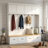 94.5'' H X 98.8'' W Large Hall Tree With 2 Cabinets, 8 Hooks & Bench – Entryway Storage
