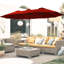 15X9Ft Rectangular Market Umbrella-1955745126
