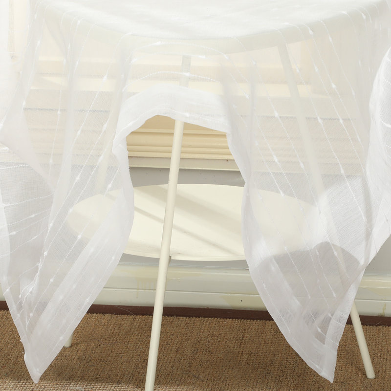 Aristteles Semi Sheer Curtain Pair, White