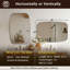 Miroir de salle de bain ovale moderne | Cadre en acier inoxydable-414513853-424648700