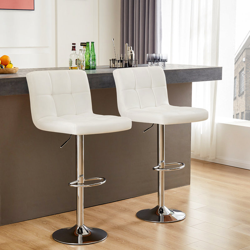 Tabouret de bar Heloisa, Blanc, 2