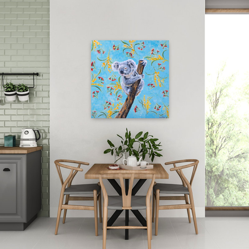 Koala, art animalier contemporain, H 32 po x l 32 po
