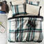 7 Pcs Twin Bed Comforter And Sheet In Teal/black Plaid - Microfiber, , Machine Washable, Contrasting On Pillowcase Bundle Sheets