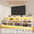 Tv Stand For Tvs Up To 70" With 6 Storage Drawers And Rgb Led Lights, Pu Finish Drawer-1287690441