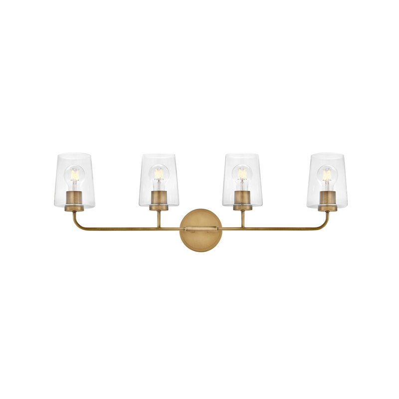 Verbena 4 - Light Dimmable Vanity Light, Heritage Brass