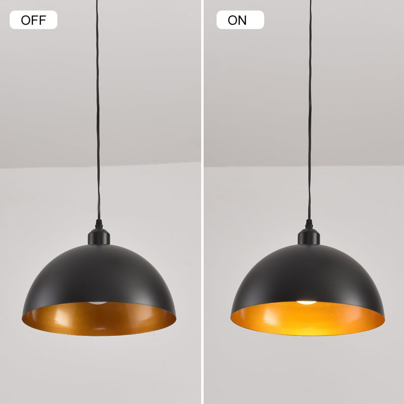 Ensemble de 2 luminaires suspendus industriels noirs enfichables