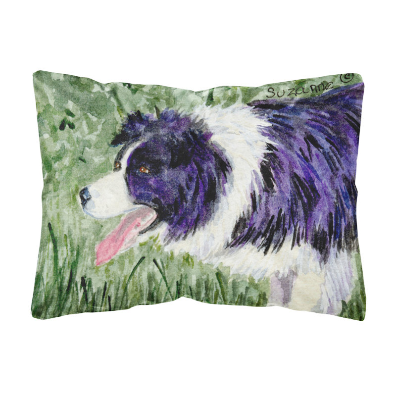 Coussin décoratif intérieur/extérieur rectangulaire border collie