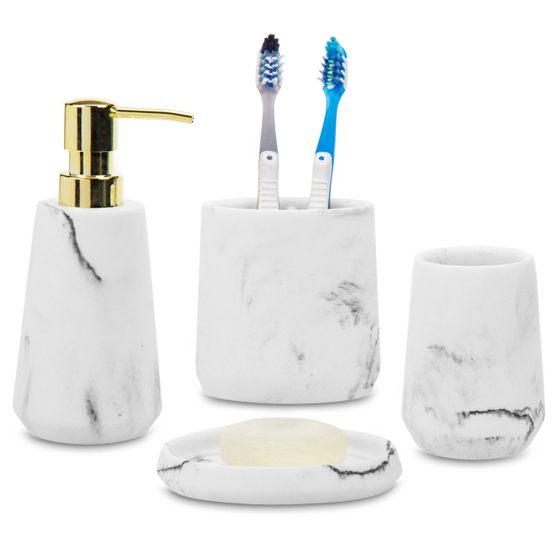 4 Piece Bathroom Accessory Set