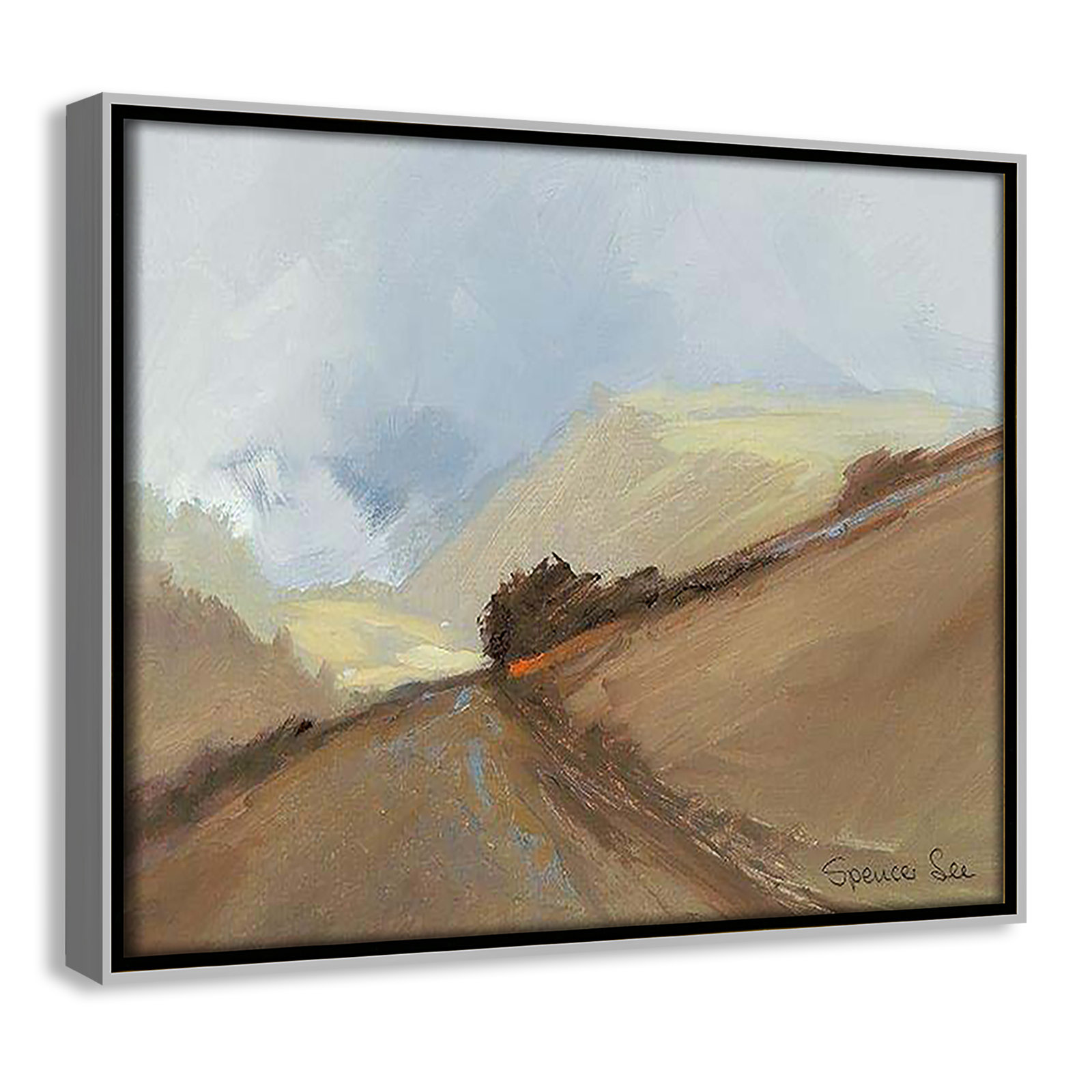 Heaven And Earth II by Spencer Lee, 9.5'' H x 11.5'' W x 2'' D, Silver Framed