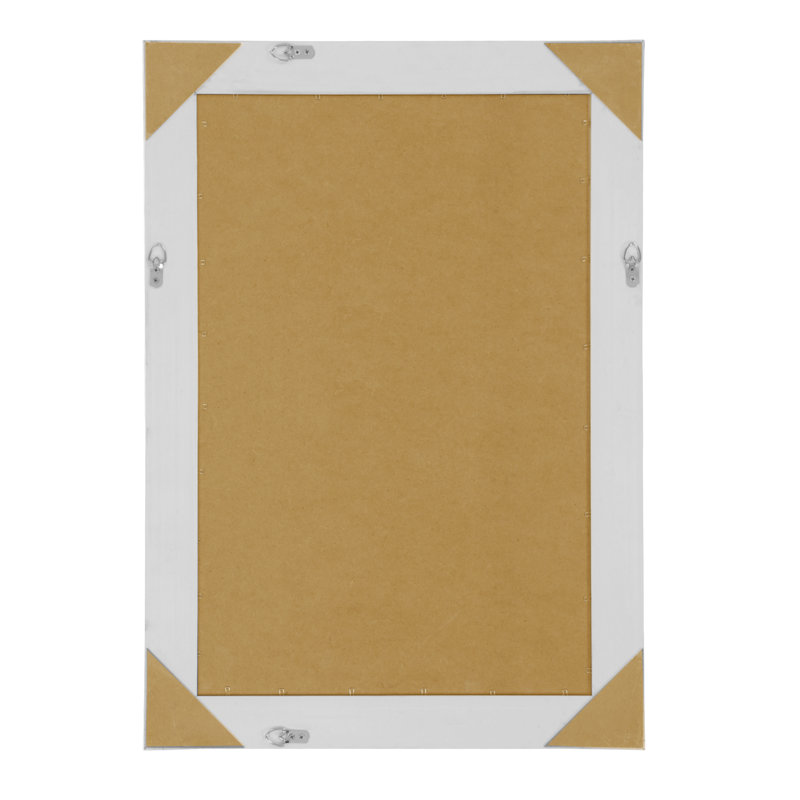 Burdette Wood Framed Accent Mirror, 114 cm H x 89 cm W, Silver