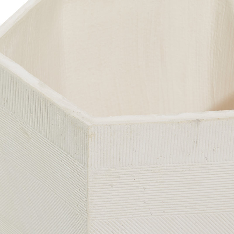 Ensemble de pots à fleurs en céramique 2 pièces Elmhur, Blanc