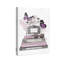 Fleurs avec livres et papillons lavande - impression sur toile-1251224495-1251224496
