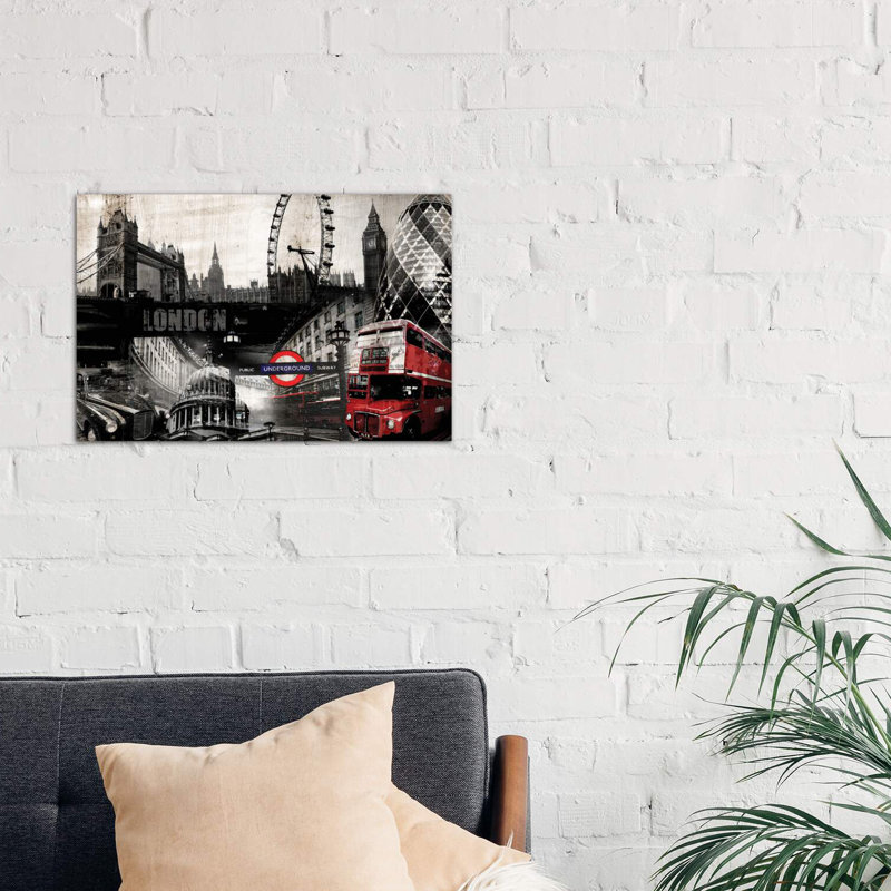 London - Print on Canvas, 66.04 cm H x 45.72 cm W x 1.91 cm D, Wrapped Canvas