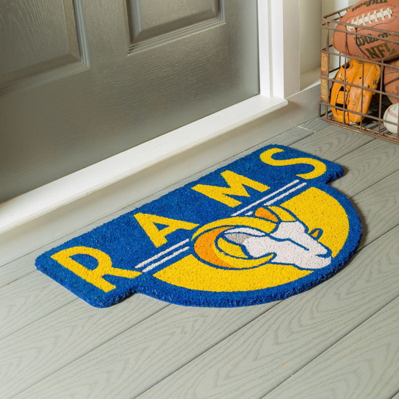 NFL Shaped Coir Outdoor Welcome Mat,  Rams