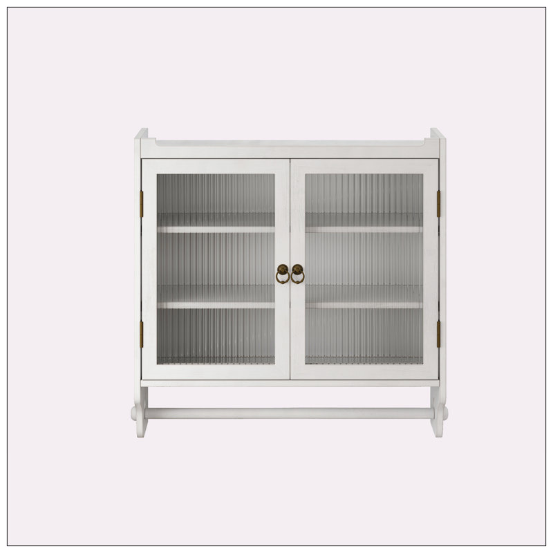 Armoire murale avec porte-serviettes 24,8 po, Blanchies