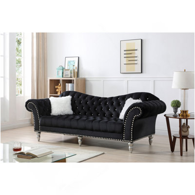 Wilshire  Sofa , BLACK