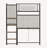 Twin sized loft metal bed with white for bedroom and dormitory, with built-in charging station and LED lighting-1425579734-1425579735