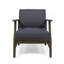 Ensemble de 2 chaises club, gris foncé