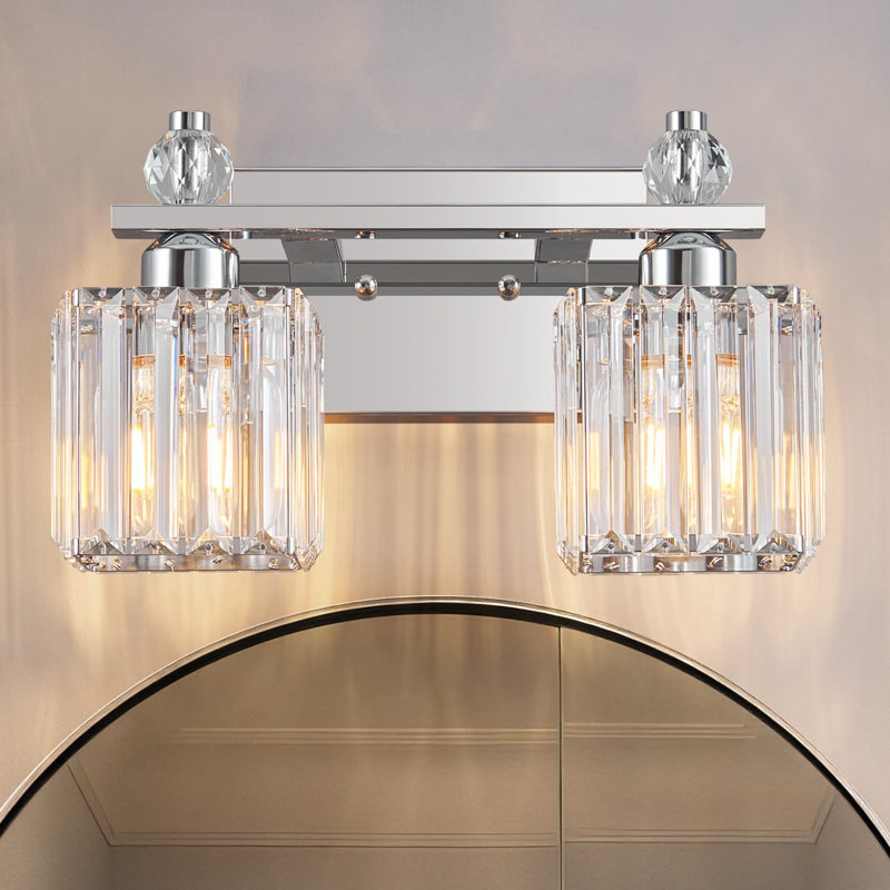 Luminaire de salle de bain Kyneisha, Chrome, Deux lumières