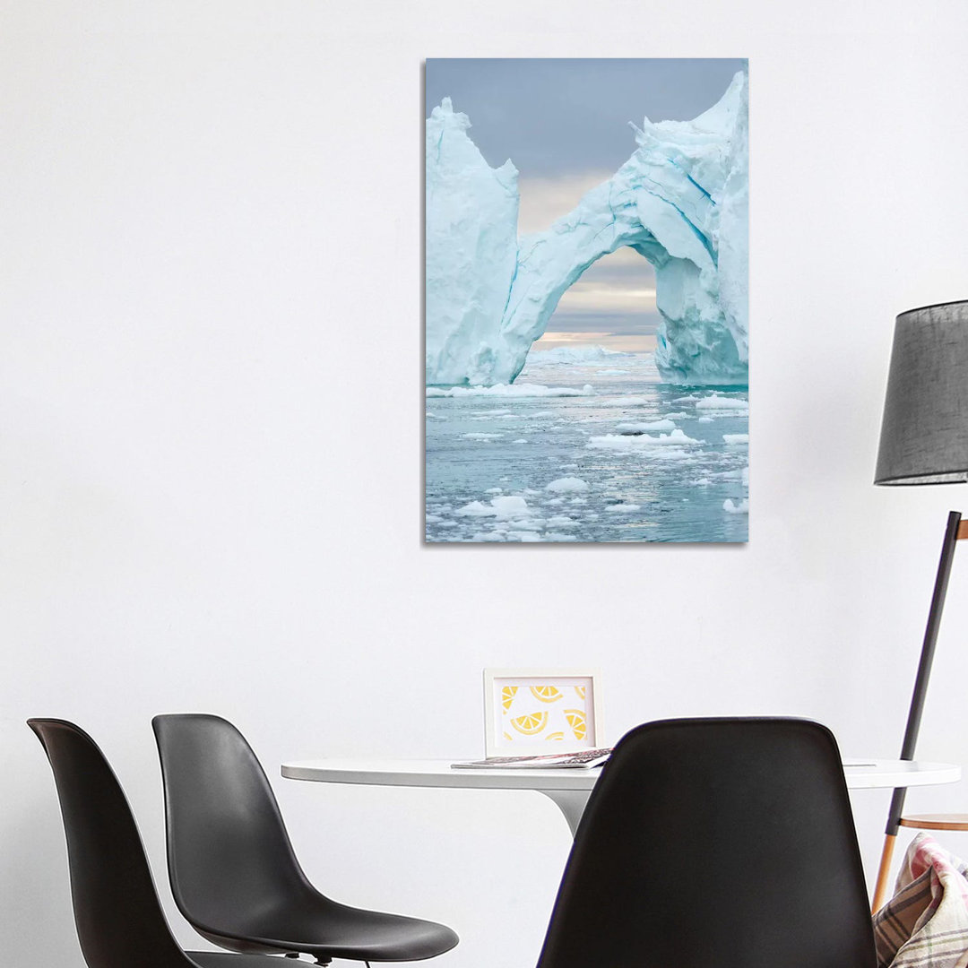 Ilulissat Icefjord At Disko Bay. The Icefjord Is Listed As Unesco World Heritage Site, Greenland. by Martin Zwick - Wrapped Canvas Print