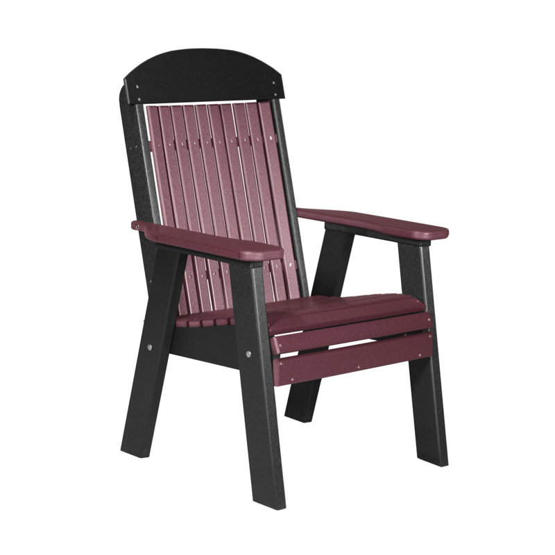 Banc de parc en plastique classic Solok, Bois de cerisier / noir